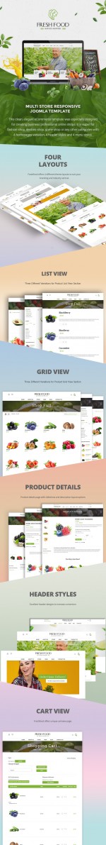 Fresh Food – Joomla Template for Organic Food/Fruit/Vegetables (Joomla)